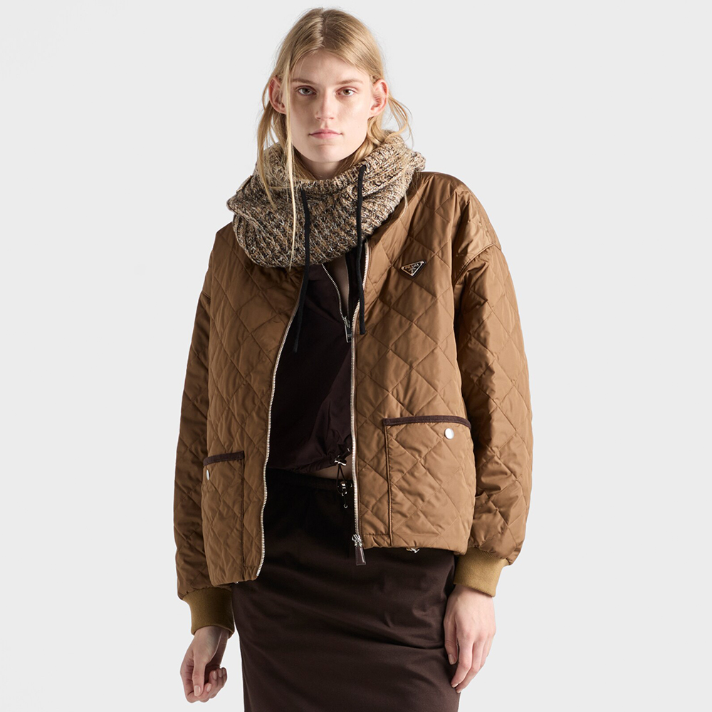 Prada Cork Beige Quilted Light Re-nylon Jacket #nigo326852