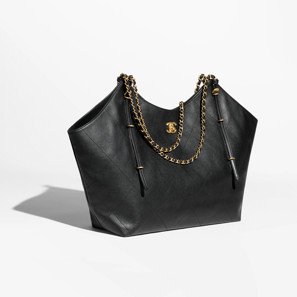 NIGO Chanel Maxi Shopping Bag Calfskin Gold-tone #nigo336627