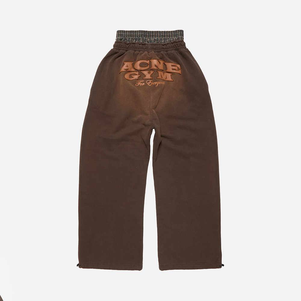 NIGO Acne Studios Layered logo sweatpants Dark Brown #nigo336631