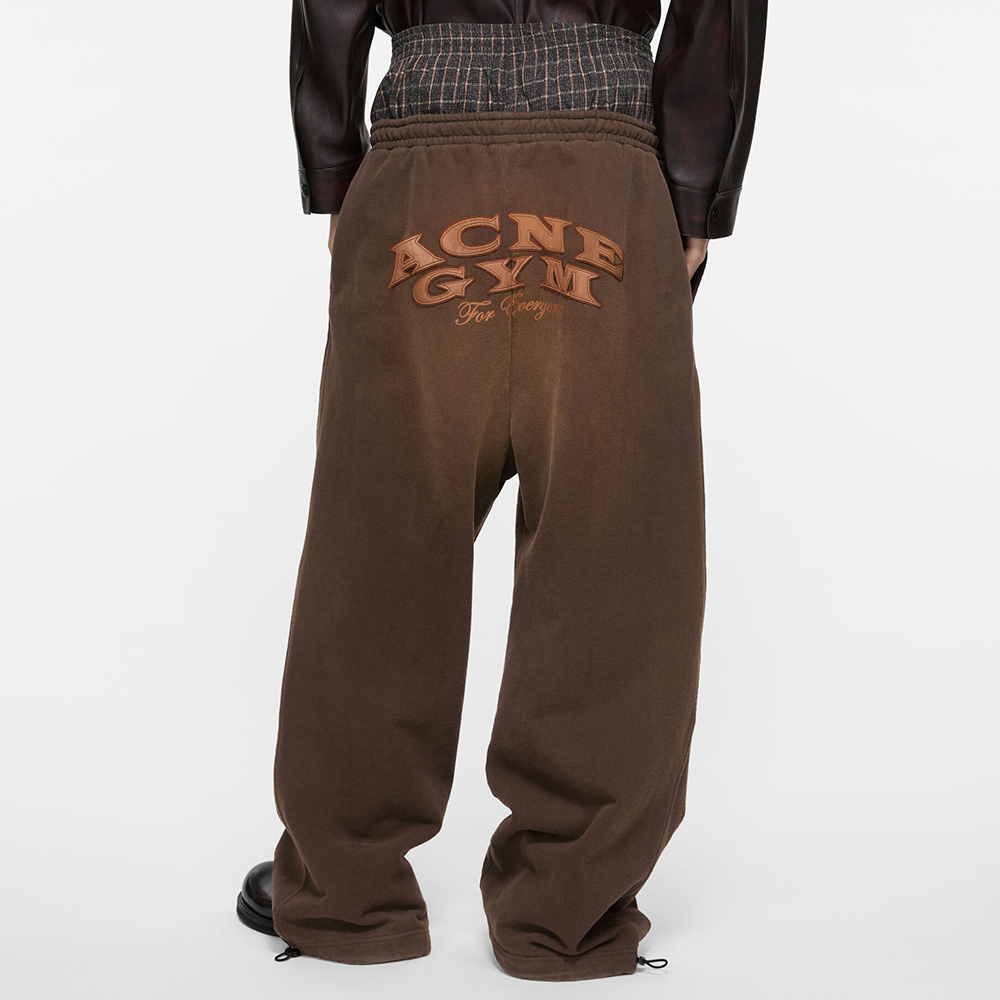 NIGO Acne Studios Layered logo sweatpants Dark Brown #nigo336631