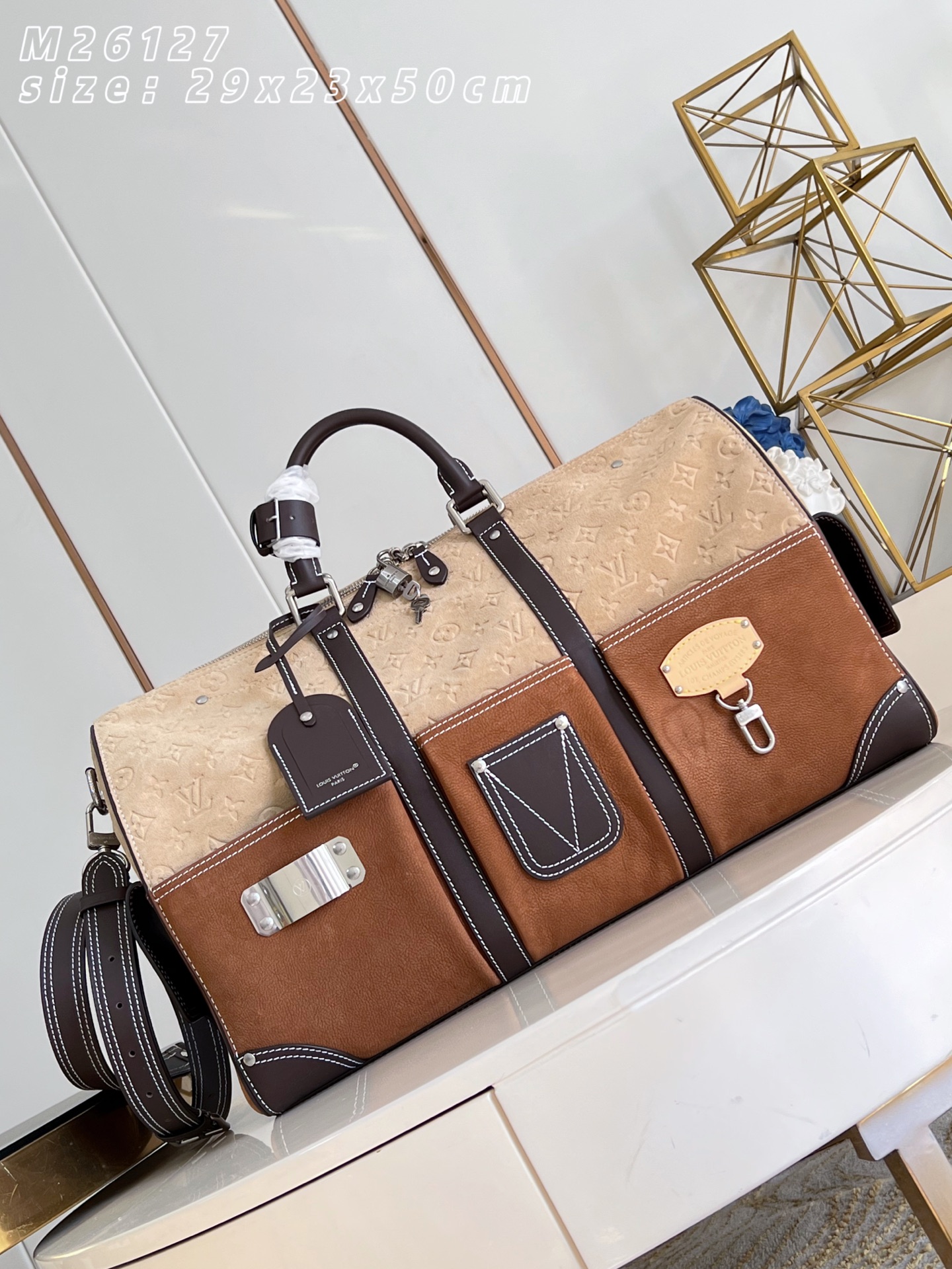 NIGO Louis Vuitton Keepall Bandoulière 50 Autres Cuirs Monogram Travel M26127 #nigo336389