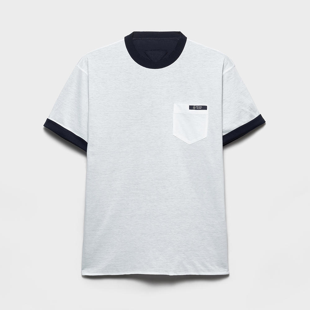 NIGO Prada White navy Blue Reversible Cotton T-shirt #nigo336788