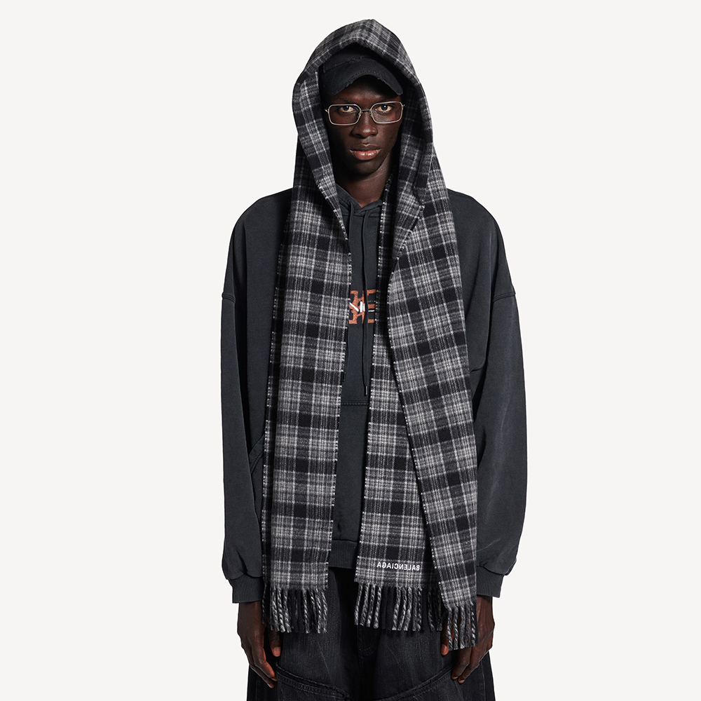 NIGO Balenciaga Men's Hooded Scarf in Grey #nigo336814