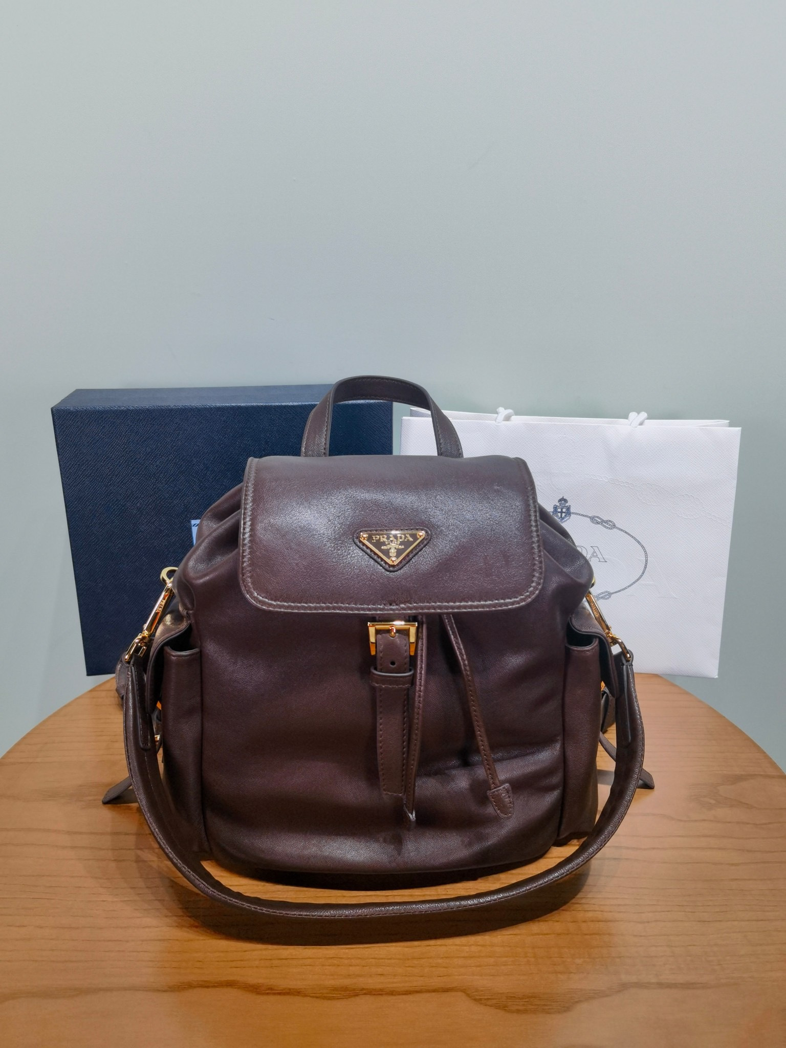 NIGO Prada Sienna Prada Explore Medium Nappa Leather Backpack #nigo336806