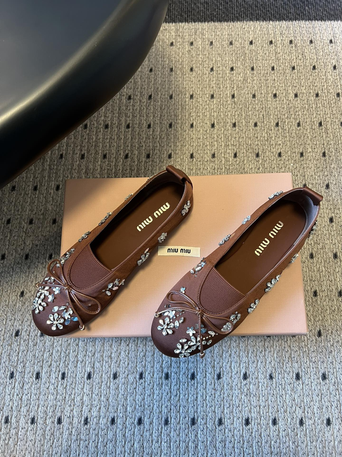 NIGO Miumiu Rhinestone Ballet Flats #nigo336871