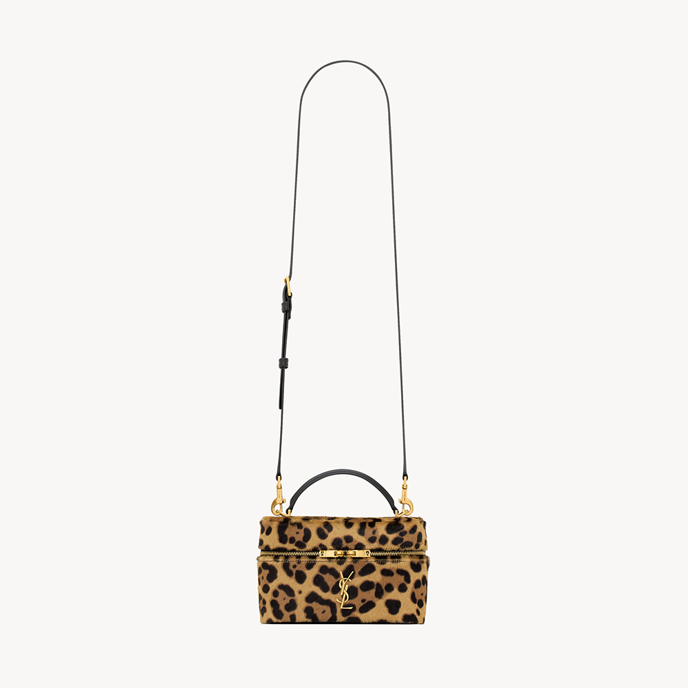 NIGO Saint Laurent GABY vanity bag in pony hair leather in Brown #nigo336879