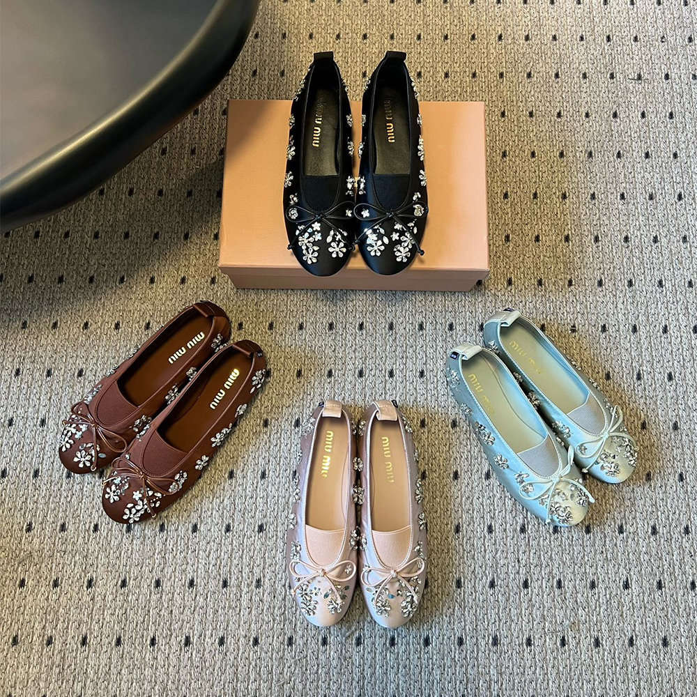 NIGO Miumiu Rhinestone Ballet Flats #nigo336871