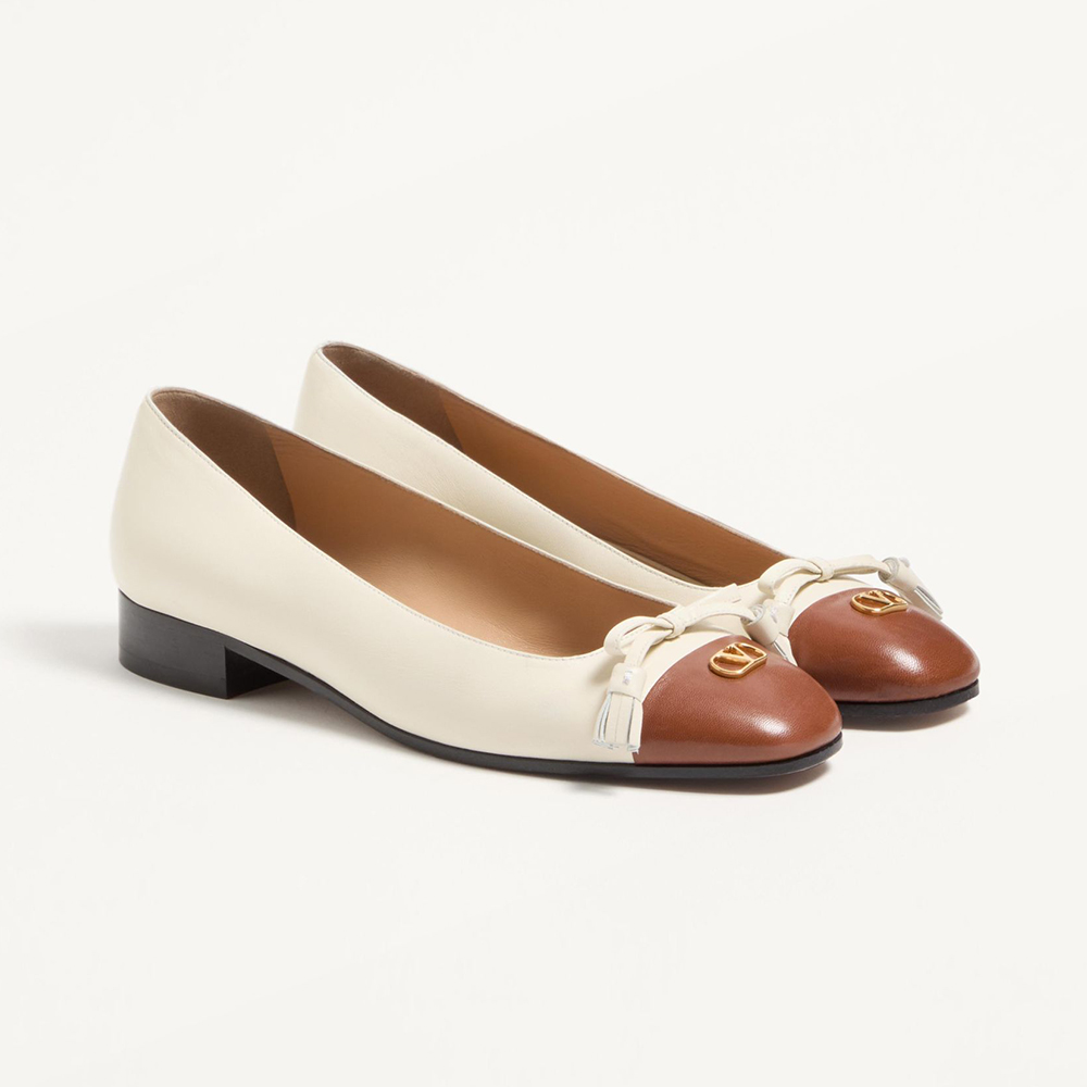 NIGO Valentino Garavani Valet Du Roi Leather Ballet Flats #nigo336898
