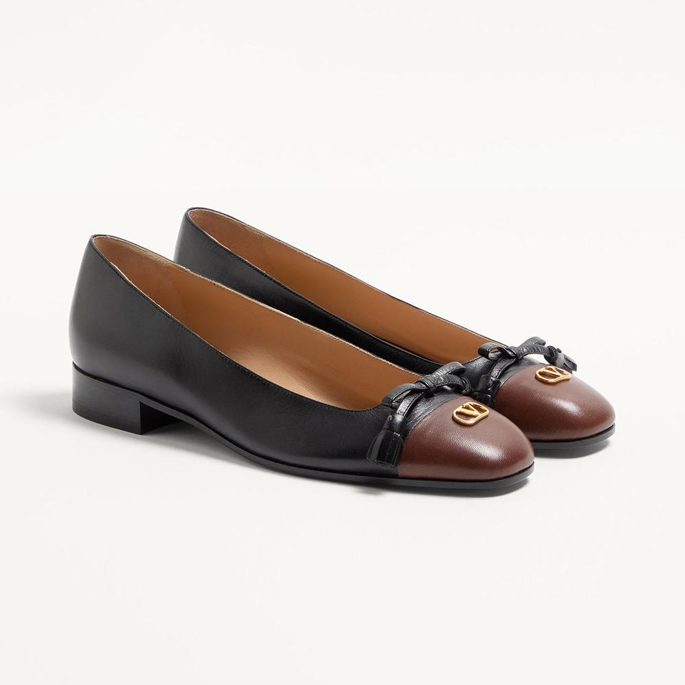 NIGO Valentino Garavani Valet Du Roi Leather Ballet Flats #nigo336898