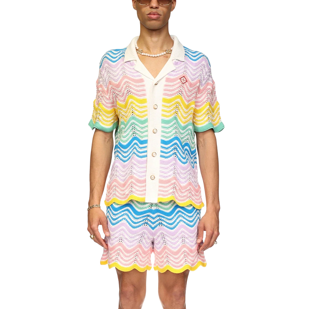NIGO Casablanca Paris Gradient Wave Knit Shirt Shorts #nigo336937