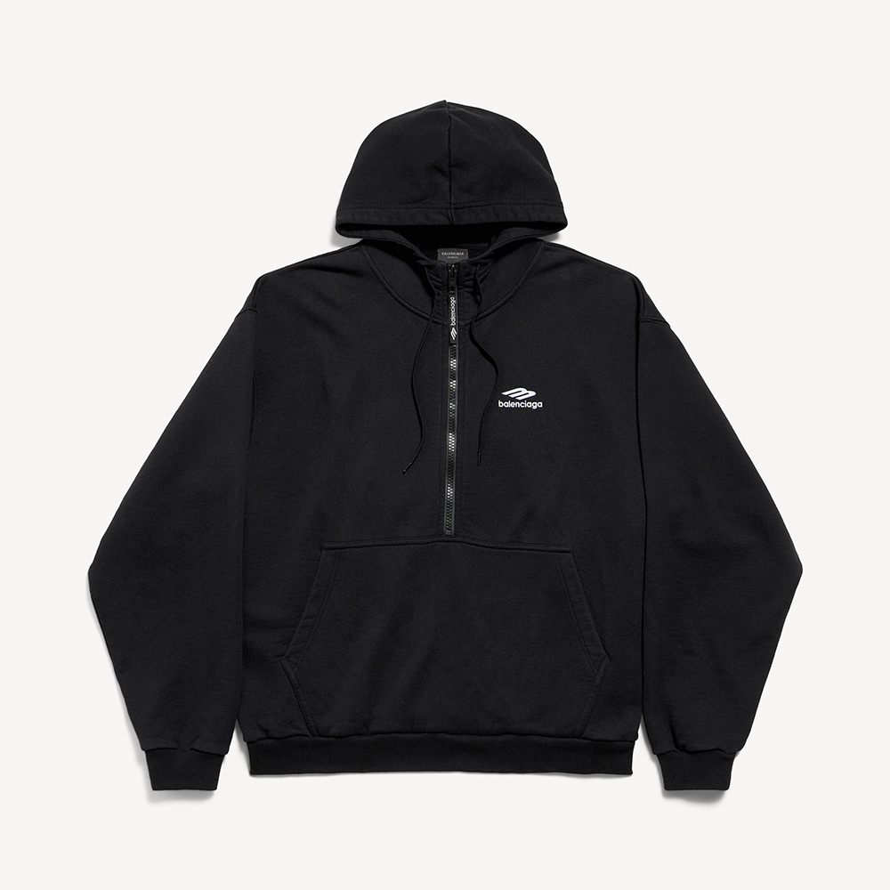 NIGO Balenciaga Top-quality Version Men's 3b Sports Icon Half-zip Hoodie in Washed #nigo336946