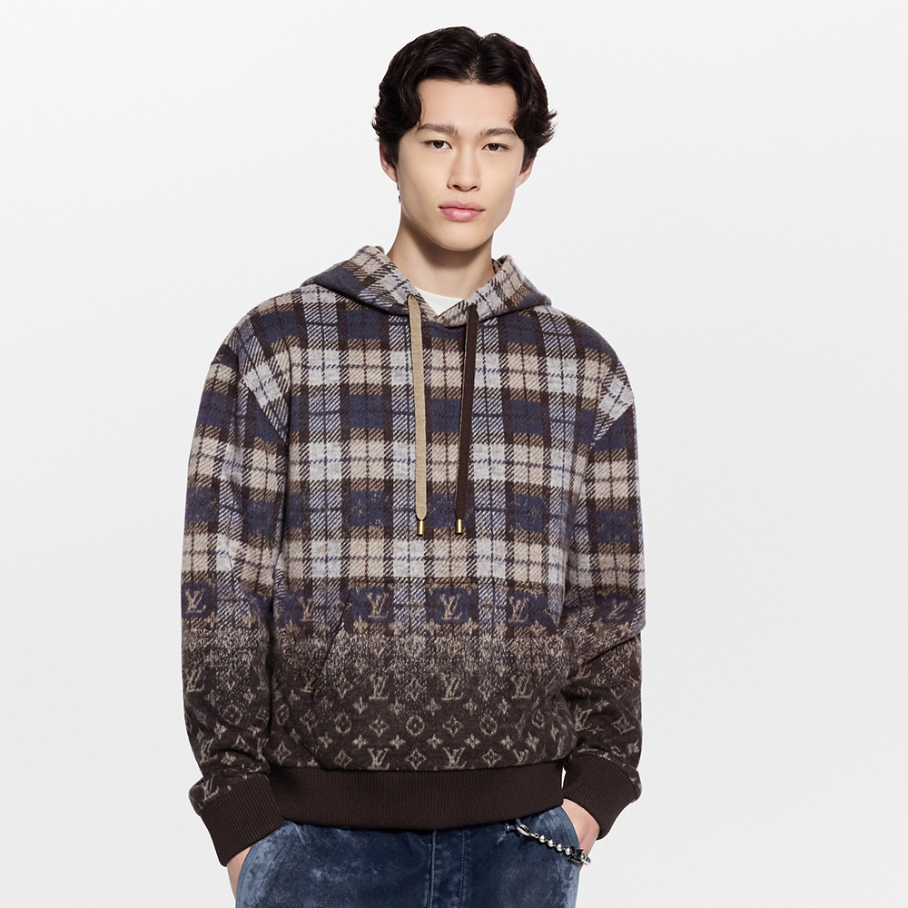 NIGO Louis Vuitton Monogram Faded Plaid Hoodie #nigo337090