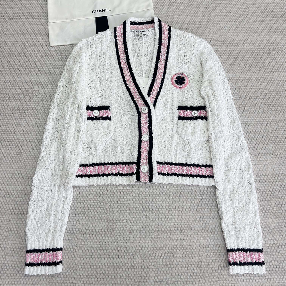 NIGO Chanel CC Logo Four Leaf Clover Cardigan #nigo303056