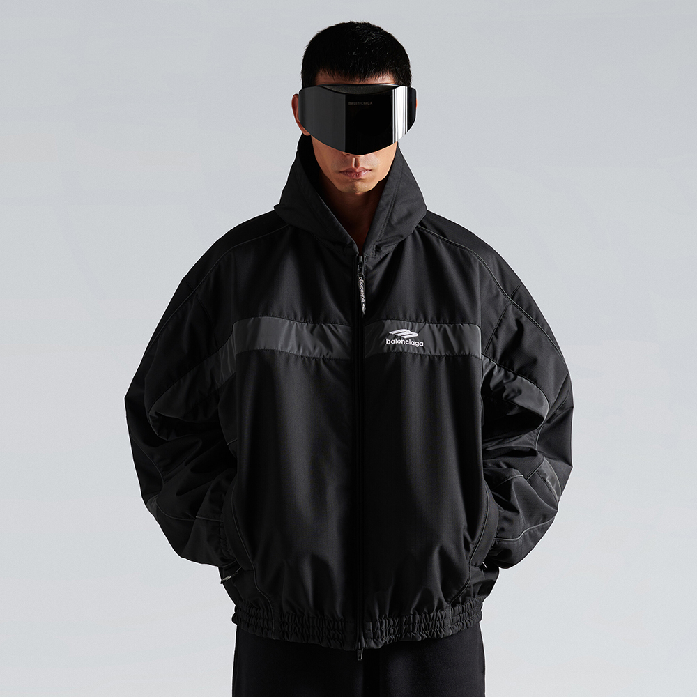 NIGO Balenciaga Men's 3b Sports Icon Ski Tracksuit Parka in Black #nigo337220