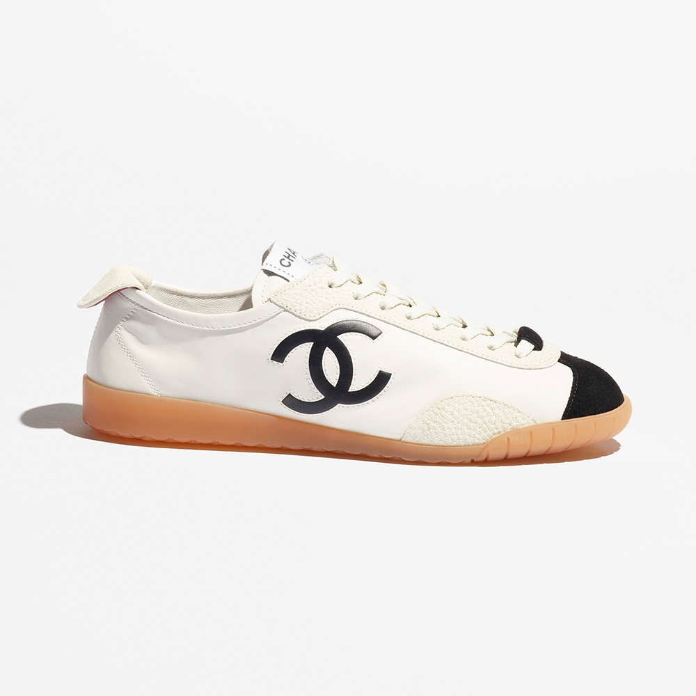 NIGO Chanel Sneakers Calfskin Embossed Suede Calfskin White Black #nigo375474