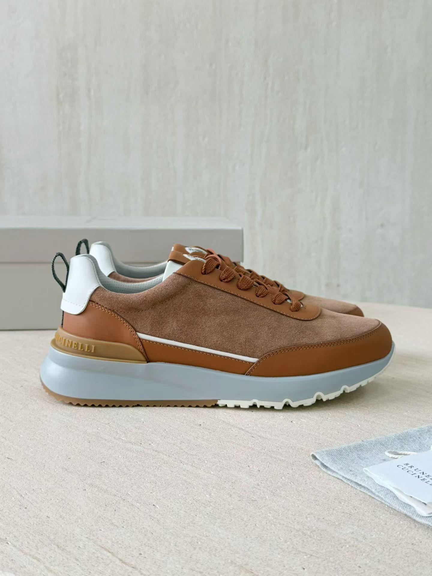 NIGO Brunello Cucinellia Suede and Calfskin Runners #nigo375492