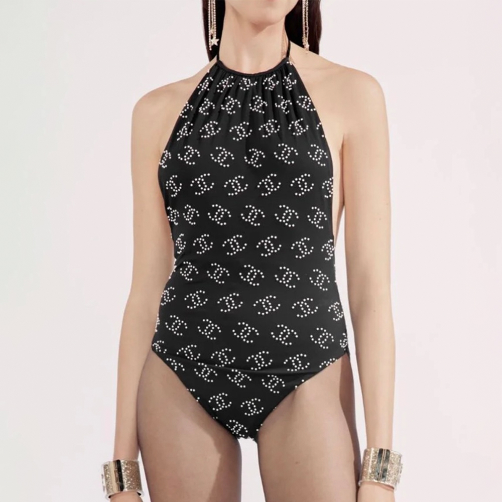 NIGO Chane Printed One-Piece Black Swimwear Clothing #nigo375530