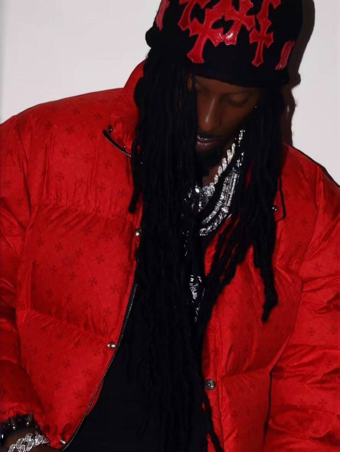 NIGO Chrome Hearts Red Goose Down Jacket #nigo375548