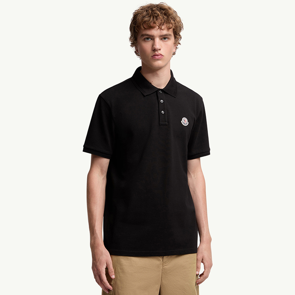 NIGO Moncler Black Logo Patch Cotton Piquet Polo Shirt Polos T-shirts #nigo375497