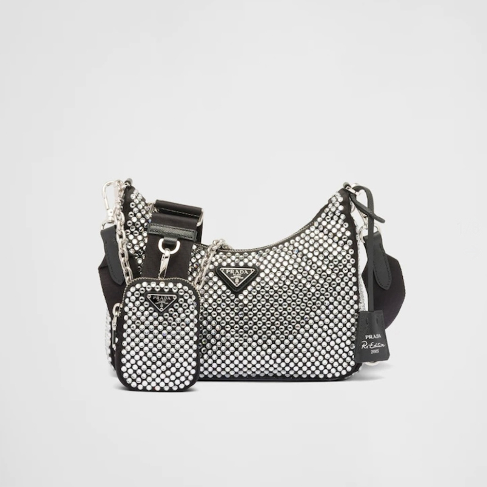 NIGO Prada Re-Edition 2005 Rhinestone-Embellished Crossbody Bag #nigo375651 - 2