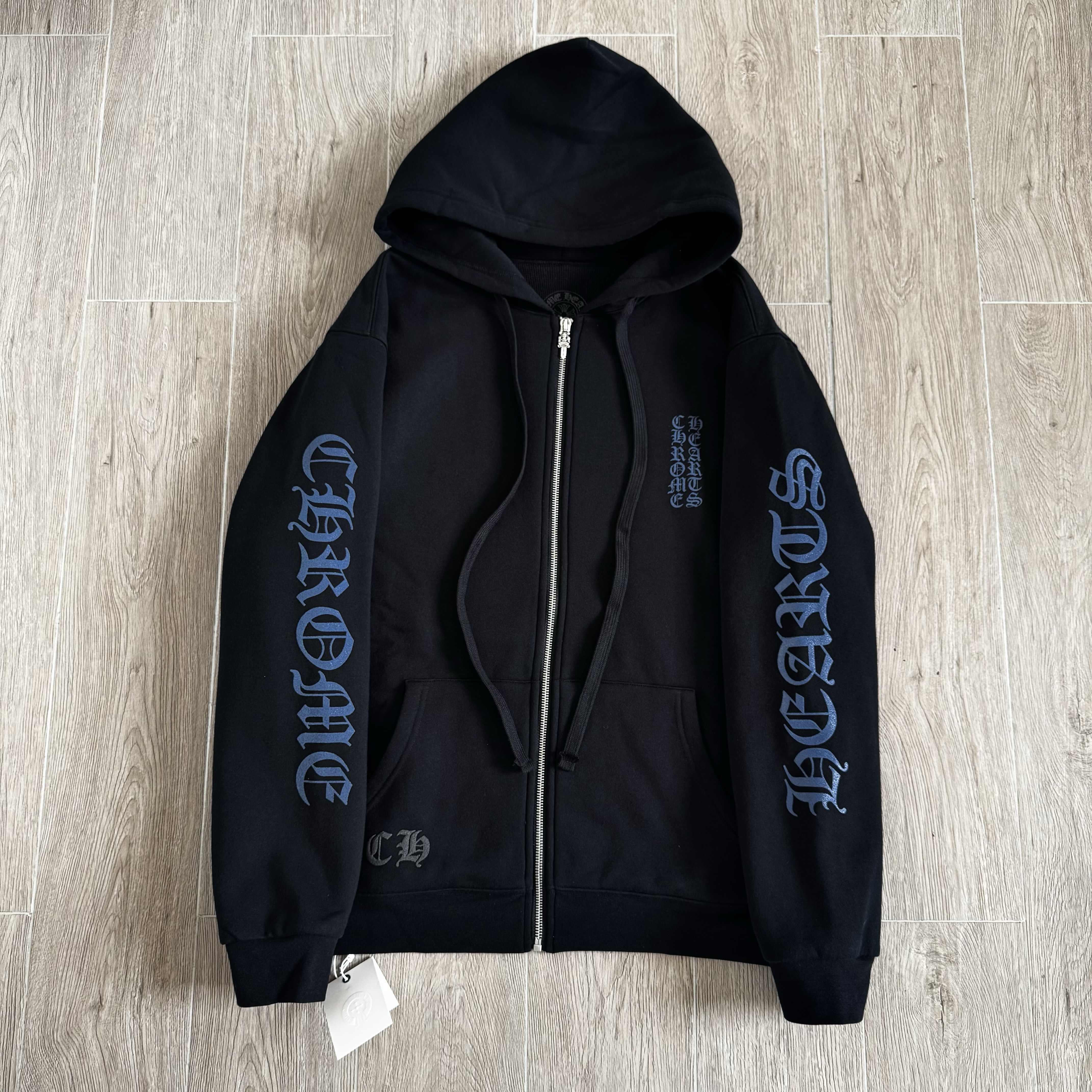 NIGO Chrome Hearts Blue Sanskrit Letters Waffle Lining Hooded Sweatshirt Pants #nigo375714 - 2