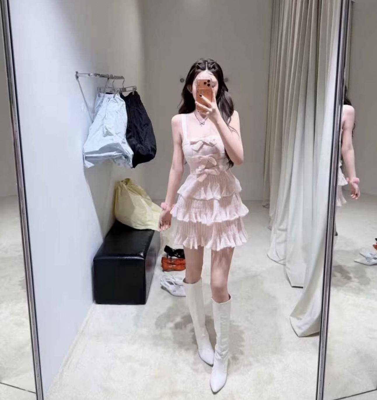 NIGO Chanel Dress Mohair and Silk Light Pink #nigo337221 - 2
