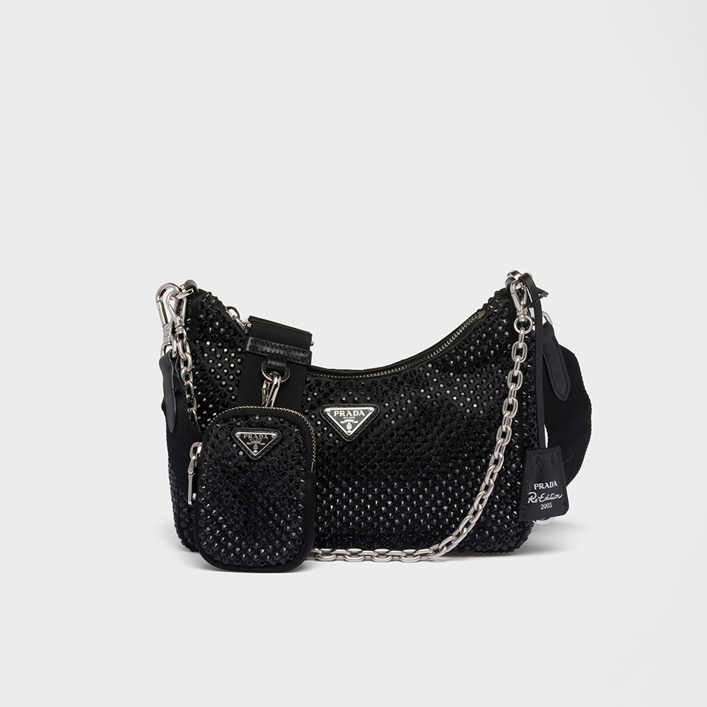 NIGO Prada Re-Edition 2005 Rhinestone-Embellished Crossbody Bag #nigo375651