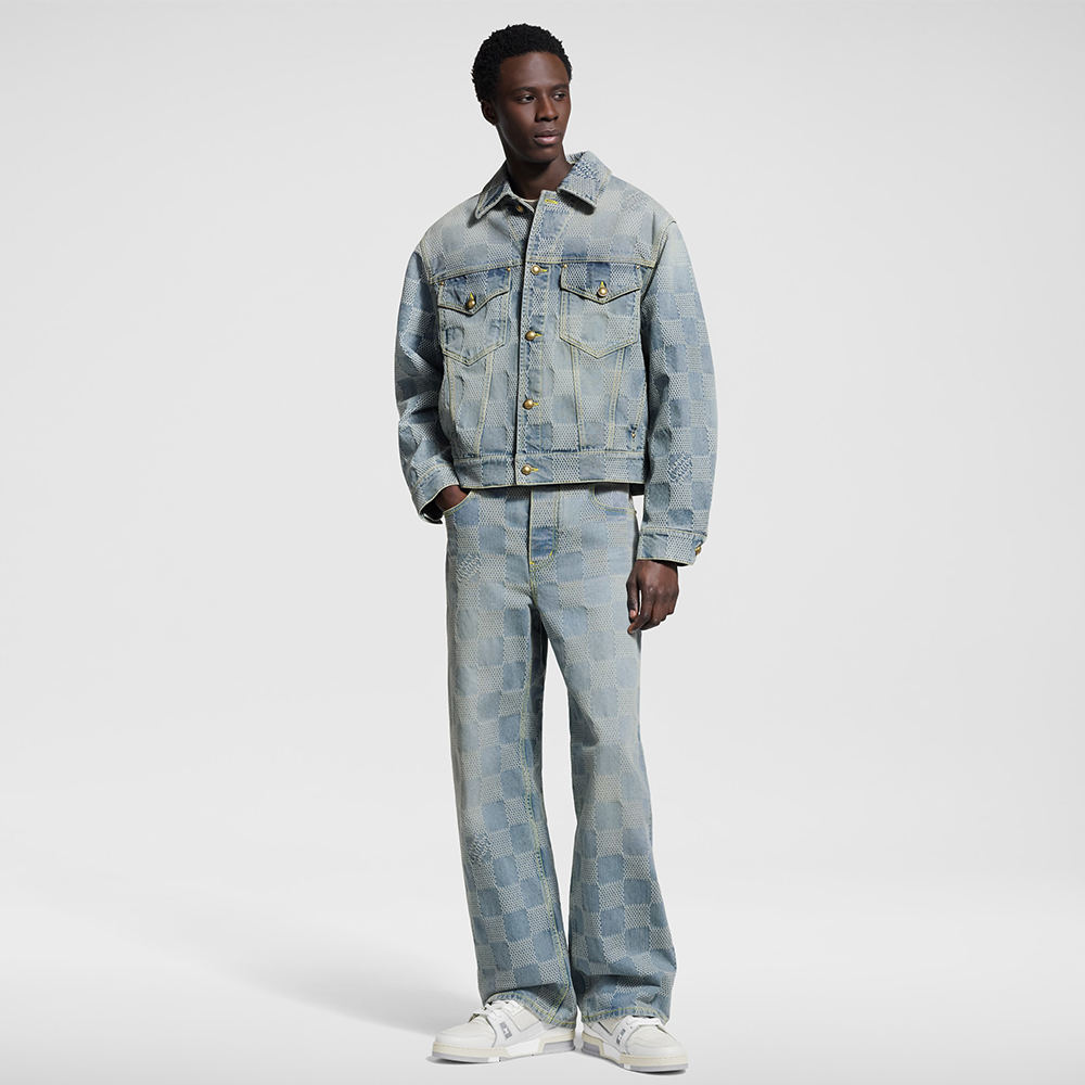 NIGO Louis Vuitton Damier Classic Denim Jacket Pants #nigo375744