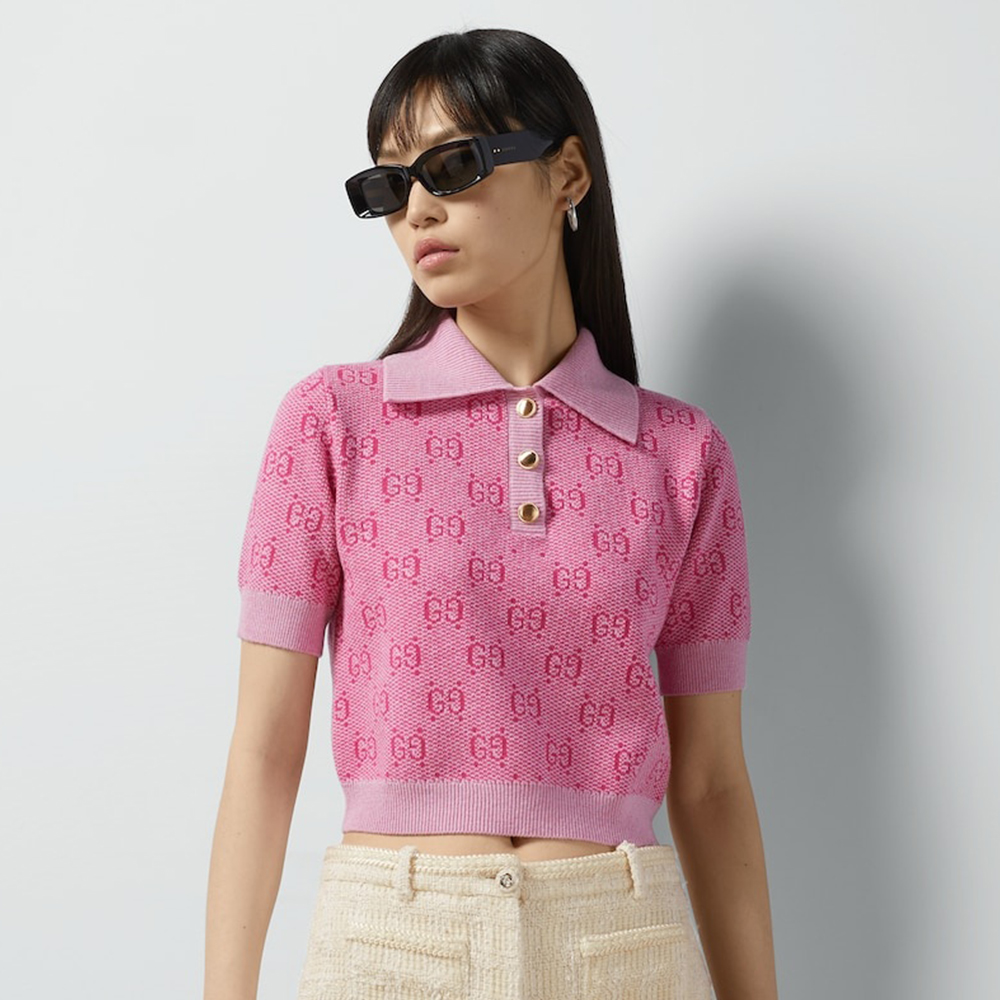 NIGO Gucci GG Wool Jacquard Polo #nigo375838