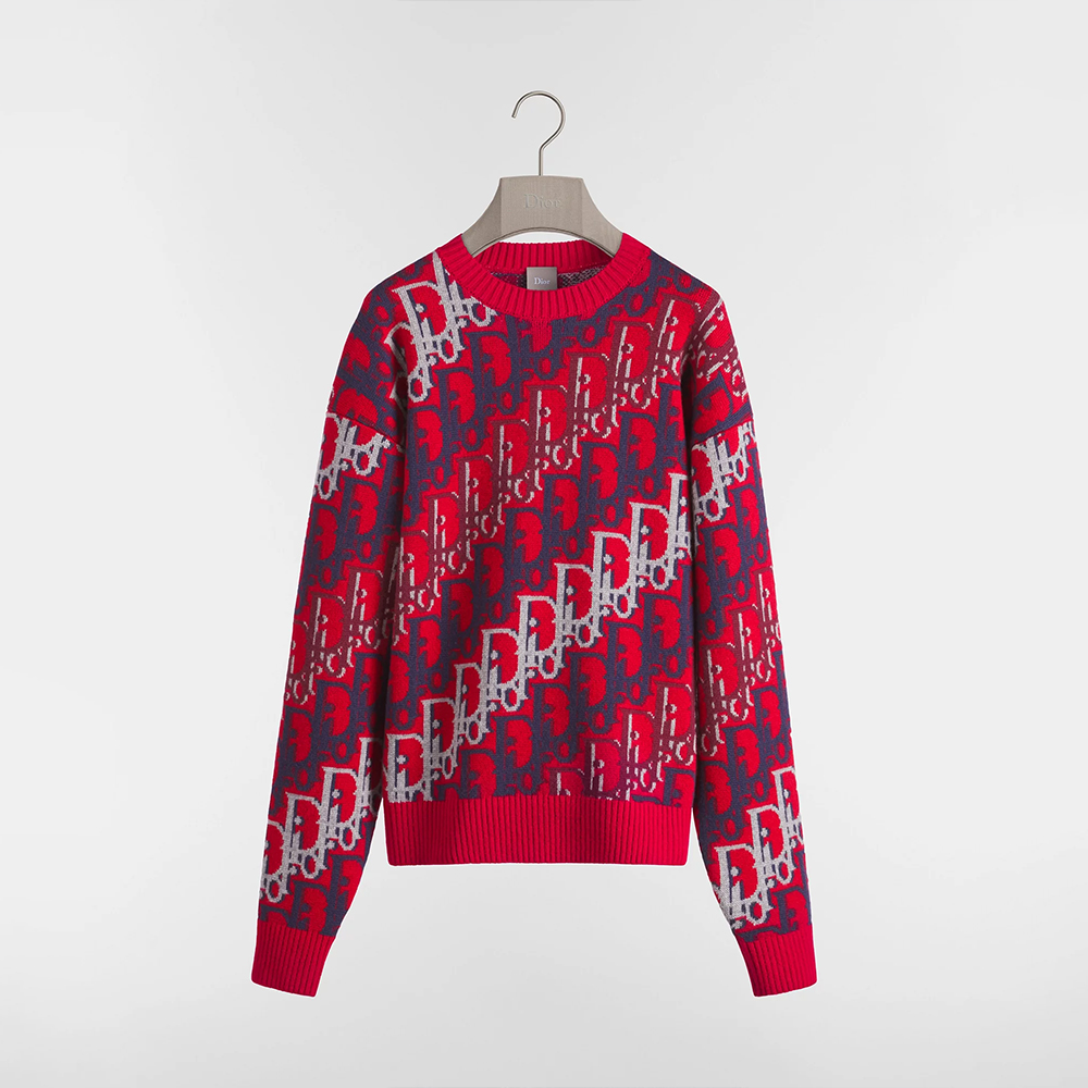 NIGO DIOR Dior Oblique Sweater Red Wool Jacquard #nigo375646 - 2