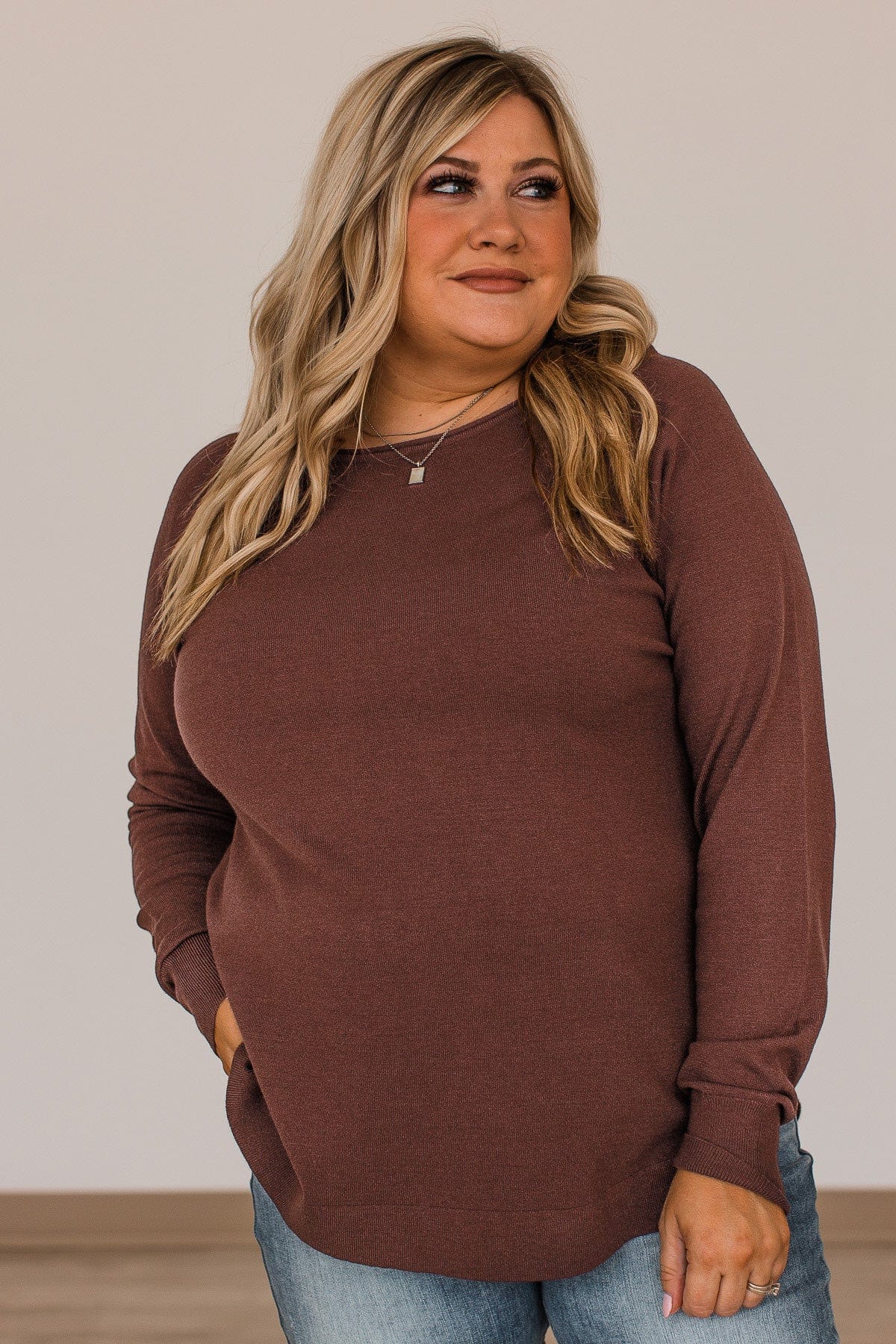 Butter Me Up Knit Sweater- Chocolate