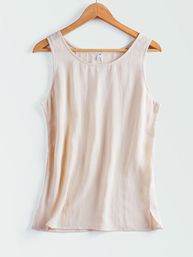 Women's Casual Solid Color Cotton Tank Top