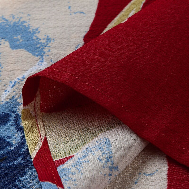 Women's Plus Size A Line Dress Floral Casual Midi Dress