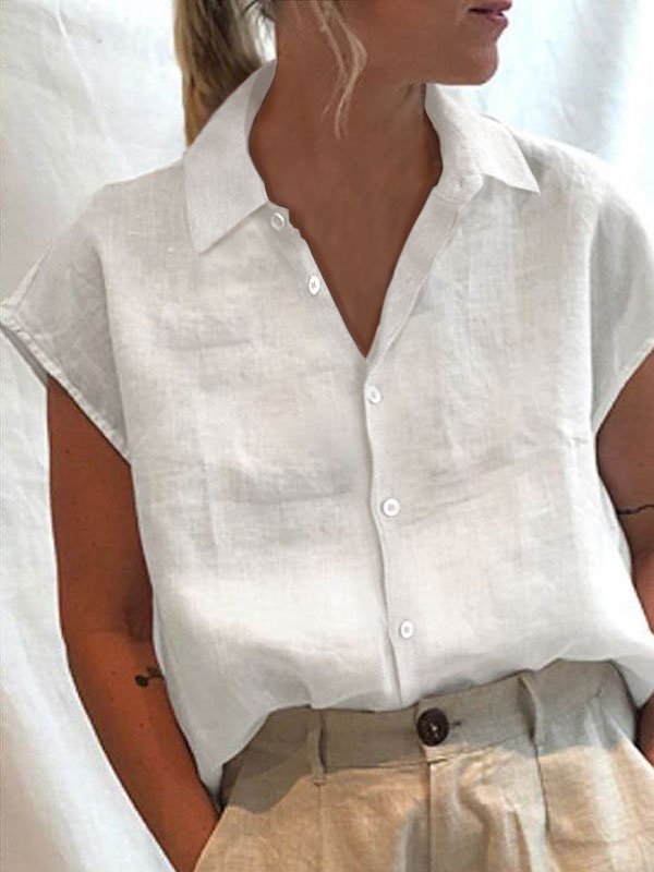 women's cotton linen casual shirt