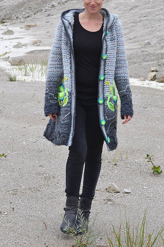 Women Long Sleeve Plus Size Shades Of Grey Outwear