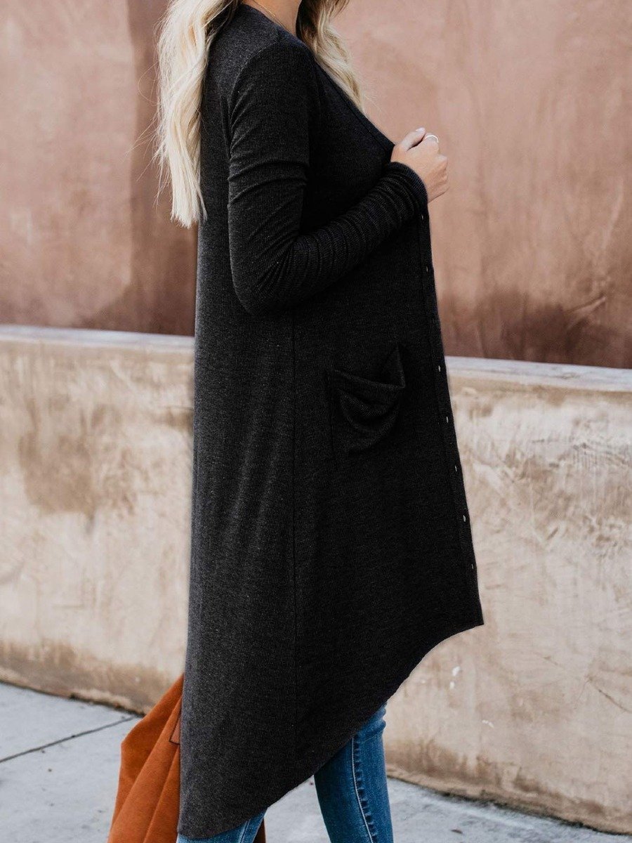 Button Sweater Long Sleeve Cardigan