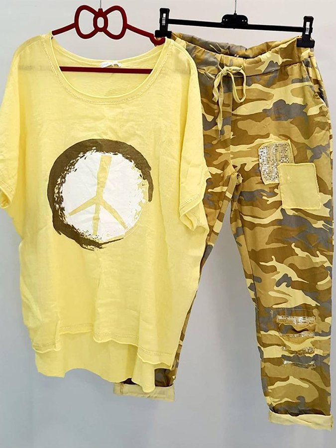 Women's loose and casual two piece suit