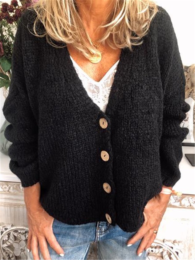 Casual Cotton-Blend Cardigans