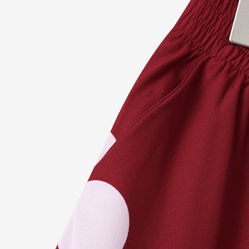 Polka dot top and pants two-piece set