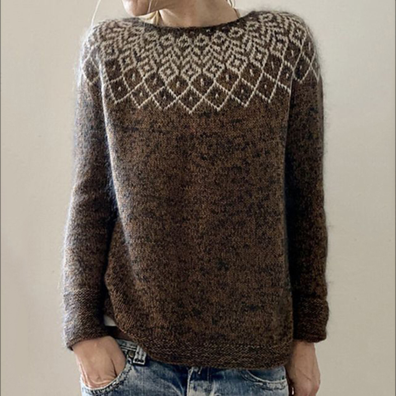 Fairman Island Vintage Geometric Jacquard Sweater