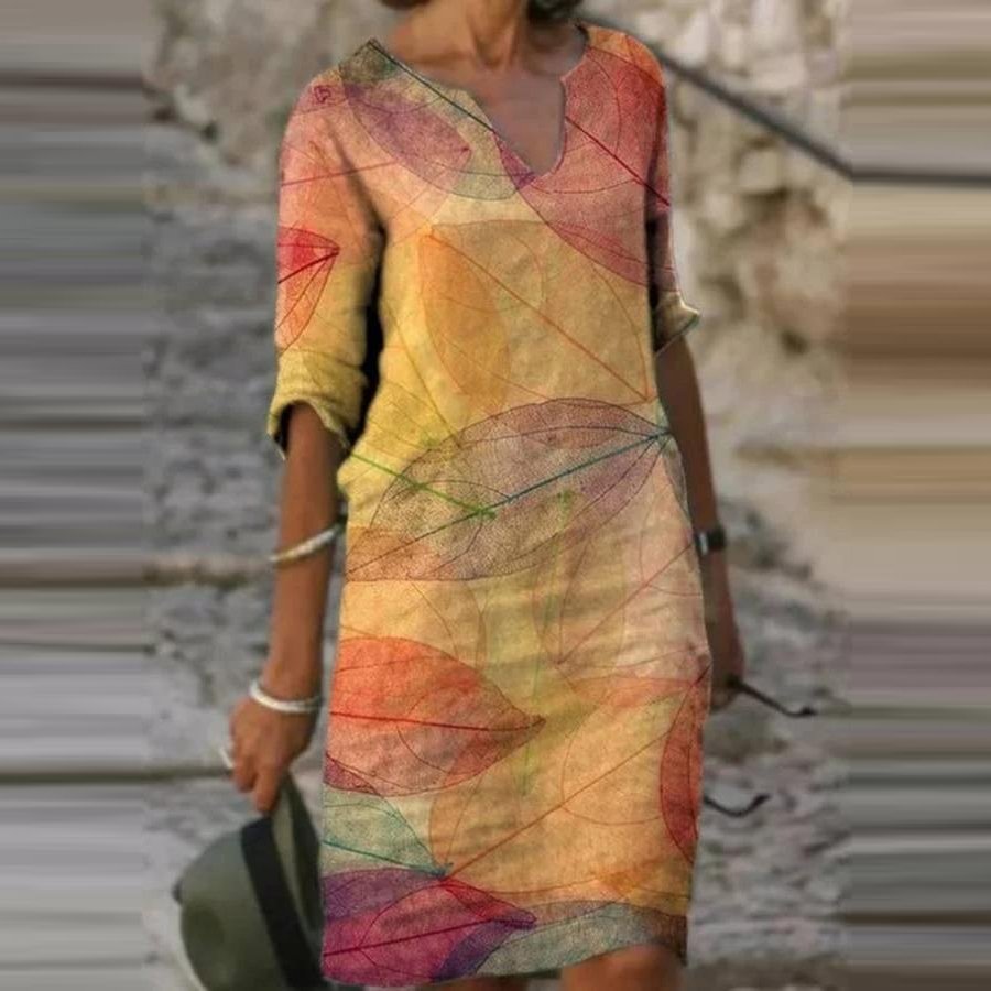 Ladies Casual V-Neck Dress