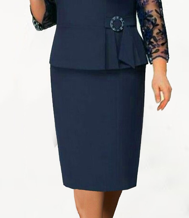 Women's Plus Size Sheath Dress Floral Crew Neck Long Sleeve Winter Fall Stylish Elegant Midi Dress Work Date Dress