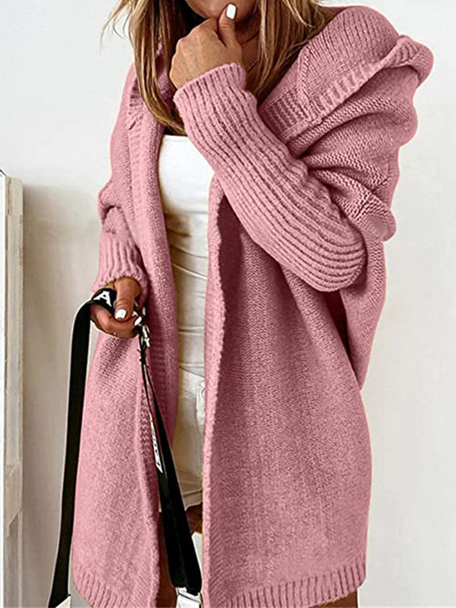 Women's Solid Long Sleeve Cardigan