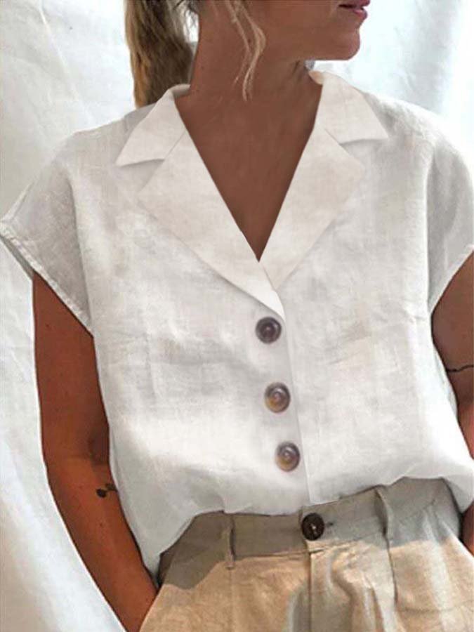 women's cotton linen casual shirt