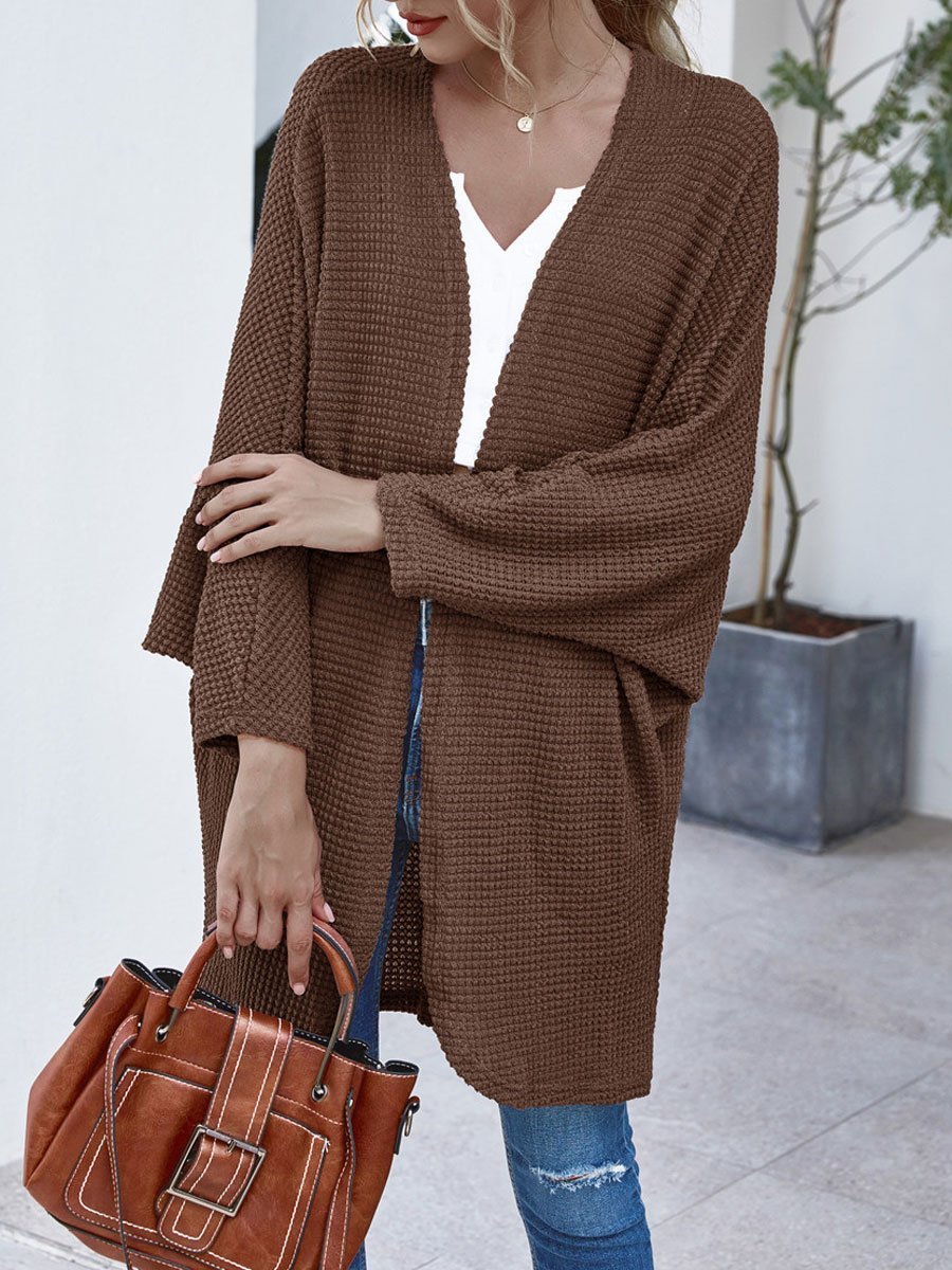 Bat Sleeve Loose Knit Cardigan
