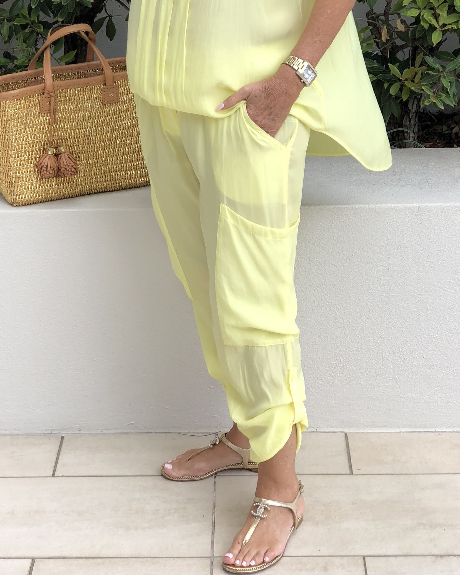 Sorting Yellow Linen Two-Piece Set