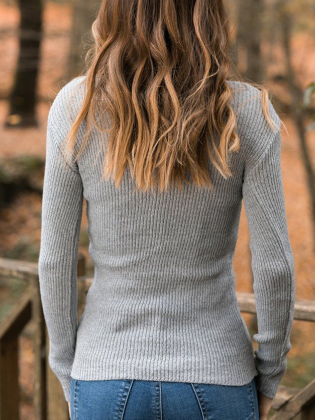 Knitted Long Sleeve Sweater