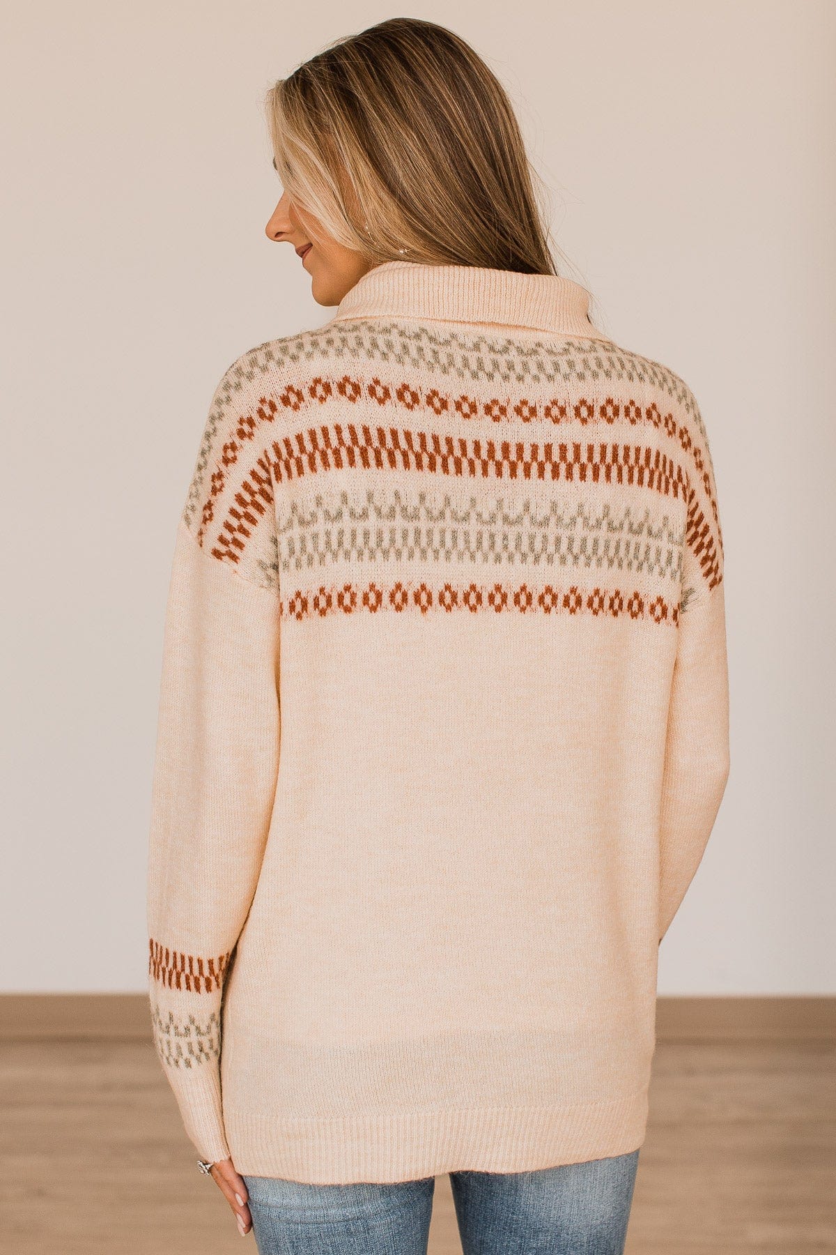 Make It Yours Turtle Neck Sweater- Cream