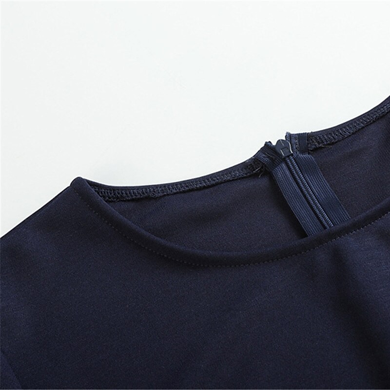 Women's Plus Size Party Dress Floral Crew Neck Print 3/4 Length Sleeve Dress