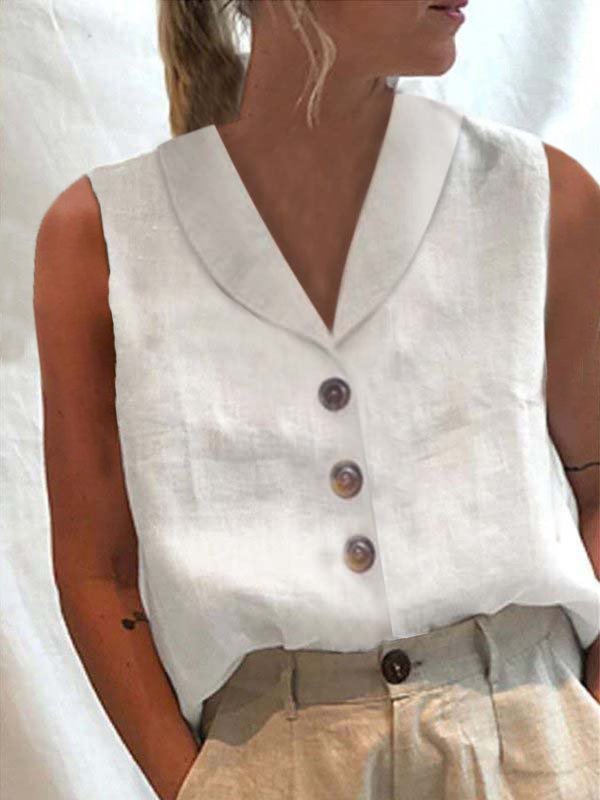 women's cotton linen casual shirt
